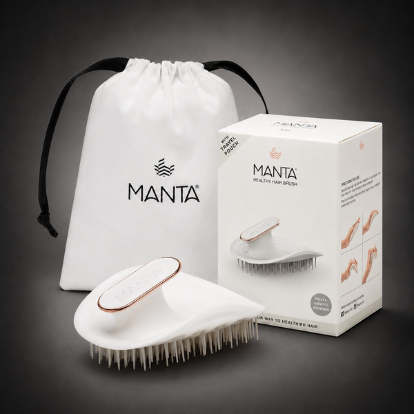Щетка для волос белая MANTA Brush White 3807 фото